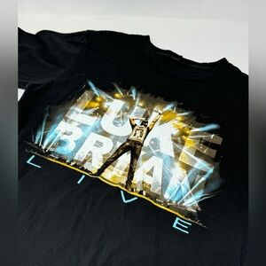 Luke Bryan Live Concert Tour Black Cotton T Shirt Country Music Sz Small V0